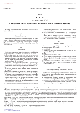Zákon č. 526/2010 Z. z - Ministerstvo vnútra SR