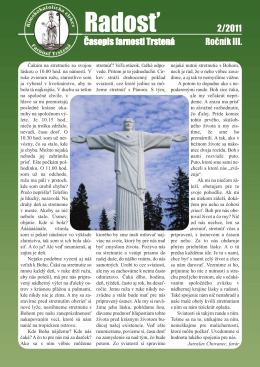 Farský časopis Radosť 2/2011