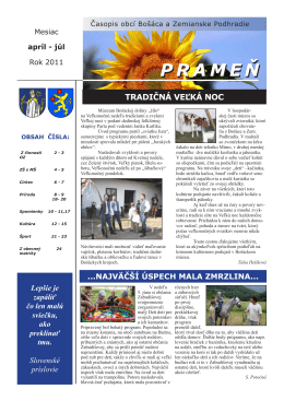 Časopis Prameň august 2011 / 1,16 Mb pdf