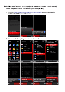 Príručka používateľa pre pripojenie sa do eduroam