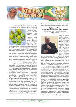 Kurytyba, marzec - kwiecień 2014, nr 2(28), 2/2014 Jedyne pismo