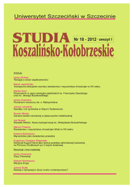 Teologia a obraz współczesności - Studia Koszalińsko