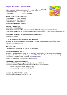 Program UPC MOSTY - september 2014