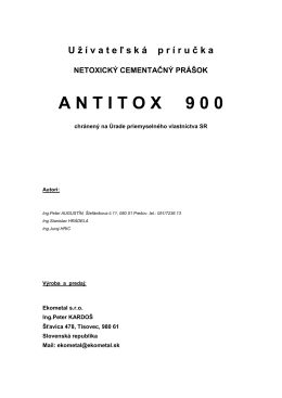 Netoxický cementačný prášok ANTITOX900