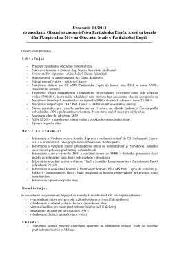 Uznesenie Obecného zastupiteľstva 6/2014