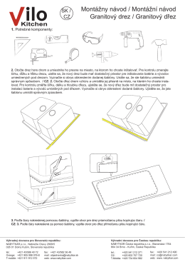 Montážny návod / Montážní návod Granitový drez