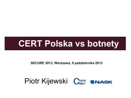 CERT Polska vs botnety