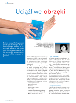 Uciążliwe obrzęki – publikacja LNE&SPA 2013 r.