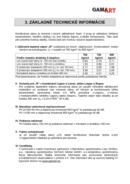 3. ZÁKLADNÉ TECHNICKÉ INFORMÁCIE