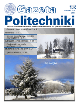 gazeta politechniki - Politechnika Rzeszowska