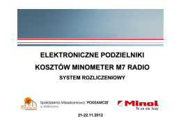 ELEKTRONICZNE PODZIELNIKI KOSZTÓW MINOMETER M7 RADIO