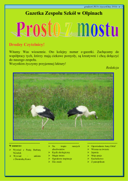 Gazetka szkolna nr 2 - Zespół Szkół w Ołpinach