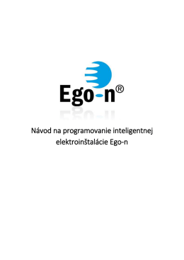 Návod na programovanie inteligentnej elektroinštalácie Ego-n