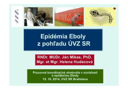 Epidémia Eboly (pdf, 481 kB) - RÚVZ-DS