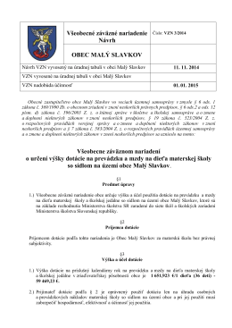 VZN 3/2014 - návrh - Obec Malý Slavkov