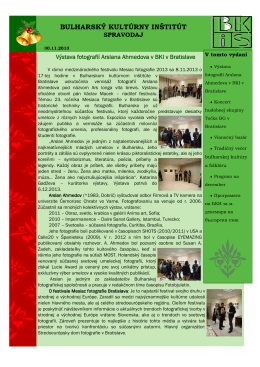 November 2013 - Bulharský kultúrny inštitút