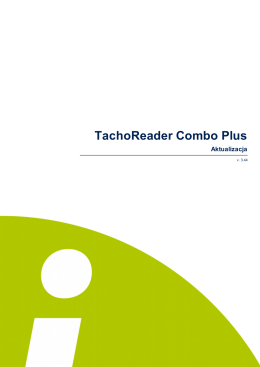 TachoReader Combo Plus - Pomoc