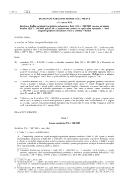 DELEGOVANÉ NARIADENIE KOMISIE (EÚ) č. 500/ 2014