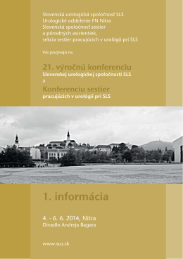 SLS Nitra 2014 1 informacia mailing.indd