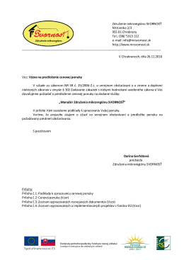 Združenie mikroregiónu SVORNOSŤ Nitrianska 2/3 955 01