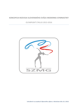 koncepcia rozvoja slovenského zväzu modernej gymnastiky