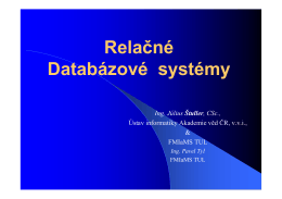 Relačné Databázové systémy - Ústav informatiky AV ČR