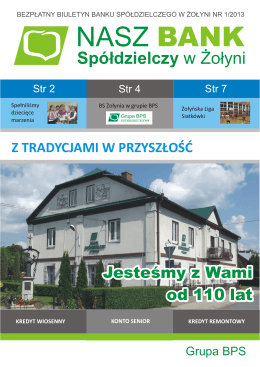 biuletyn 1,2013 do pdf - Bank Spółdzielczy w Żołyni