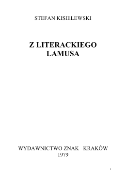 Z LITERACKIEGO LAMUSA