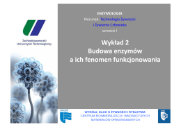 EnzymologiaTZ - wyklad 2.pdf - Centrum Bioimmobilizacji i