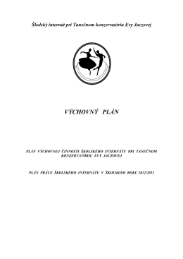 výchovny plán - plán výchovnej činoosti 2012-13