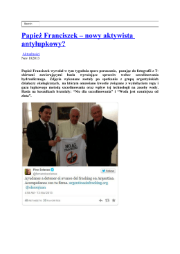 Papież Franciszek – nowy aktywista antyłupkowy?