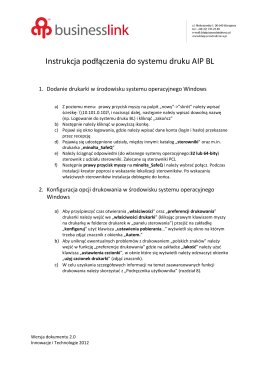 Instrukcja podłączenia do systemu druku AIP BL