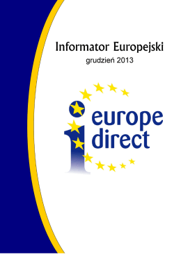 Informator Europejski – Grudzień 2013 - Europe Direct Bielsko