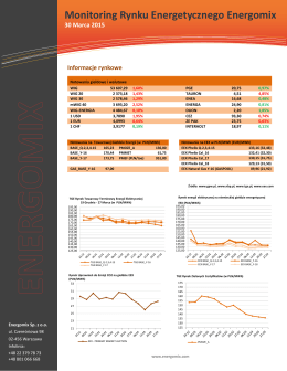 Tygodniowy Monitoring Rynku Energetycznego