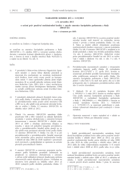 Nariadenie Komisie (EÚ) č. 1123/2013 z 8. novembra