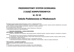 Zajęcia komputerowe - Szkoła Podstawowa w Młodzawach