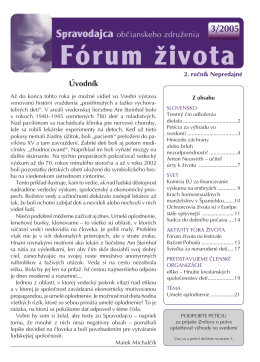 Spravodajca občianskeho združenia Fórum života 3/2005 (pdf, 1 MB)