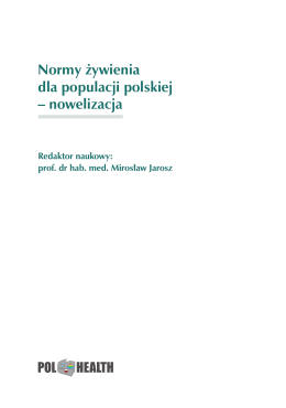 Normy żywienia dla populacji polskiej – nowelizacja