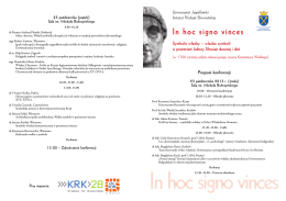 Program konferencji - Instytut Filologii Słowiańskiej