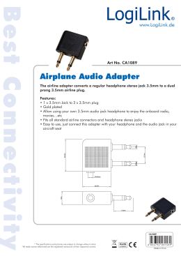 Airplane Audio Adapter
