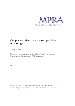 Corporate identity as a competitive advantage