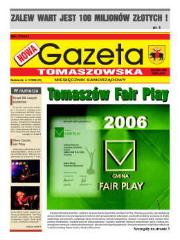 Nowa Gazeta Tomaszowska NR 10/2006 (pdf, 10 MB)