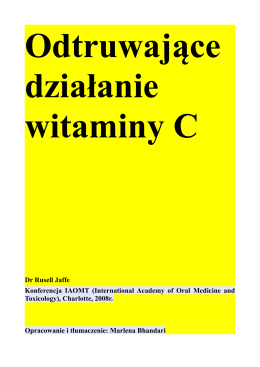 Odtruwające działanie witaminy C