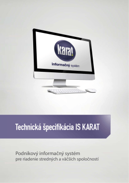 Technická špecifikácia IS KARAT