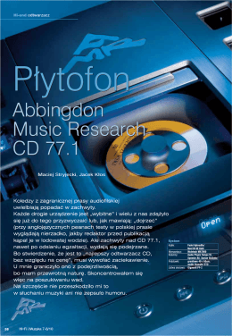Abbingdon Music Research CD 77.1 Abbingdon Music