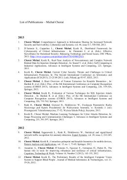 List of Publications – Michał Choraś 2013 2012