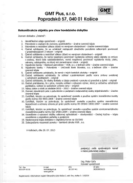 GMT Plus, s.r.o. Popradská 57, 040 01 Košice