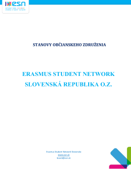 ERASMUS STUDENT NETWORK SLOVENSKÁ