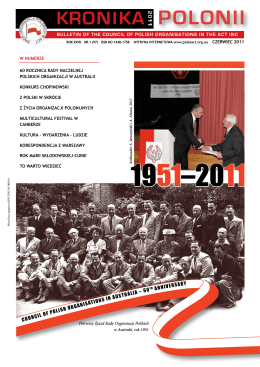 KRONIKA POLONII - Council of Polish Organisations in the ACT Inc.