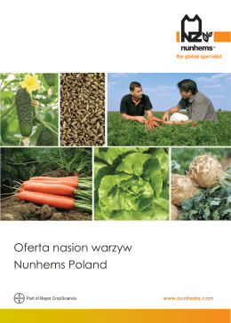 Oferta nasion warzyw Nunhems Poland